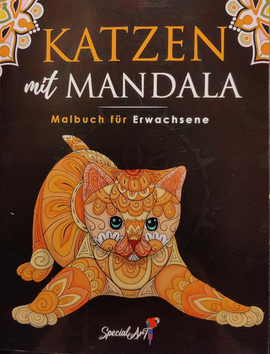 Katte Mandalamalebog for voksne