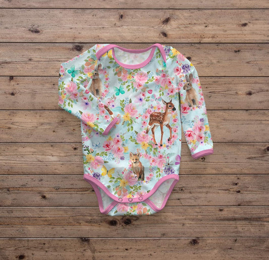 Bodystocking med kanin, rådjur och räv